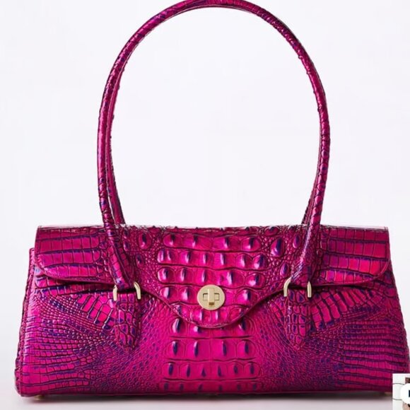 Brahmin Dayan Voltage Violet Genuine Leather Handbag NWT - Picture 2 of 5